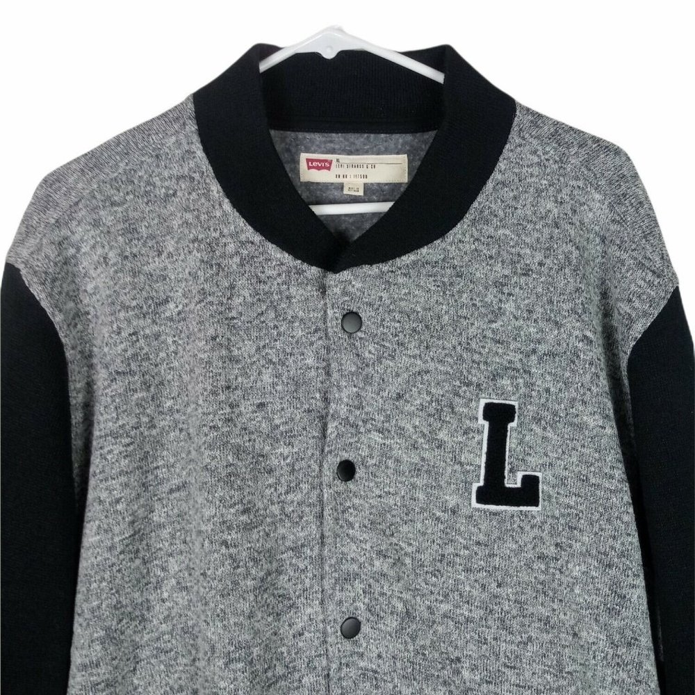 Levis Mens Knit Letterman Varsity Jacket Softshell - Picture 9 of 10